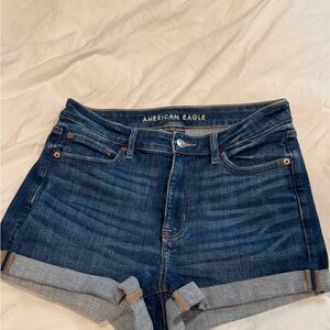 American Eagle Outfitters Dark Blue Denim Jean Shorts